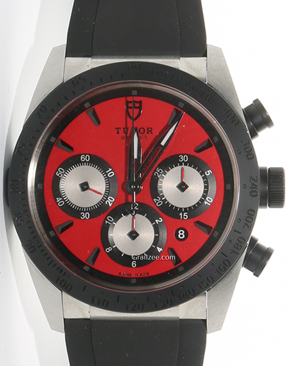 Tudor Fastrider Chronograph 42MM Red Dial Rubber Strap (42010N-0009)