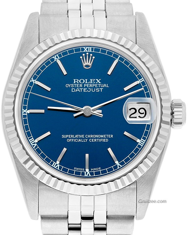 Rolex Datejust 31MM Blue Dial Steel Jubilee Bracelet (68274)