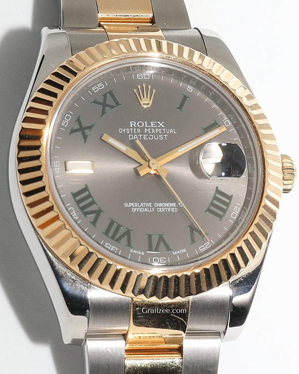 2011 Rolex Datejust II "Wimbledon" 41MM Slate Dial Two-Tone Oyster Bracelet (116333)