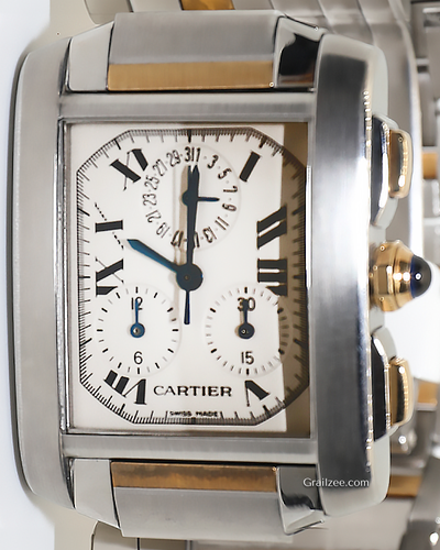 Cartier Tank Française 28MM Quartz Silver Dial Two-Tone Bracelet (W51004Q4)