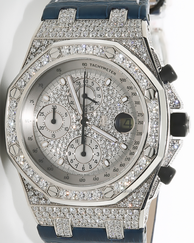 Audemars Piguet Royal Oak Offshore "Boutique Diamond" 42MM Diamond Dial Leather Strap (26067BC.ZZ.D002CR.01)