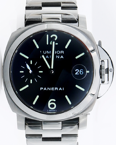 2003 Panerai Luminor Marina Automatic 40MM Black Dial Steel Bracelet (PAM00050)