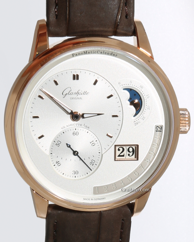 Glashütte Original PanoMatic 42MM Silver Dial Leather Strap (1-92-09-02-05-62)