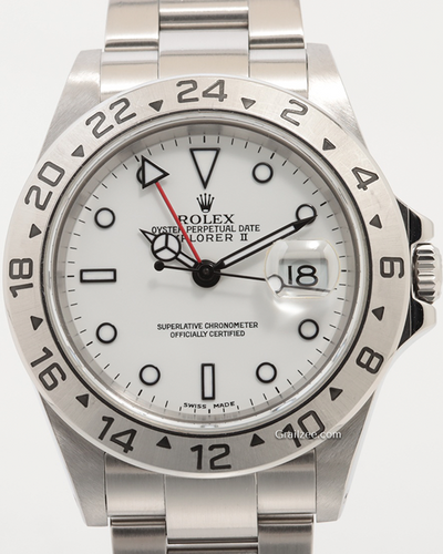 Rolex Explorer II "Polar" 40MM White Dial Oyster Bracelet (16570)