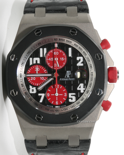 2009 Audemars Piguet Royal Oak Offshore L.E. 44MM Black Dial Leather Strap (26278IK.GG.D002CA.01)