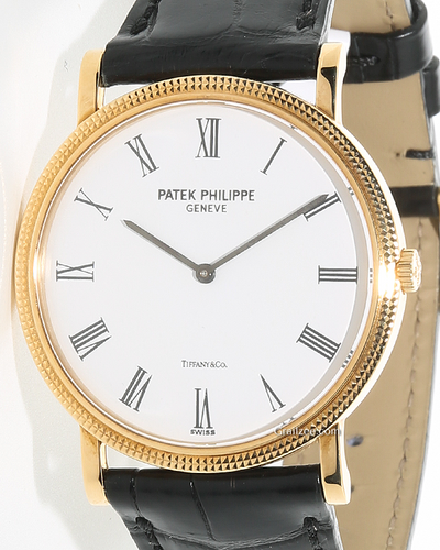 Patek Philippe Calatrava "Tiffany & Co." 32.2MM White Dial Leather Strap (3520DJ)