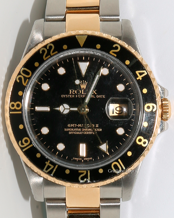 Rolex GMT-Master II 40MM Black Dial Two-Tone Oyster Bracelet (16713)