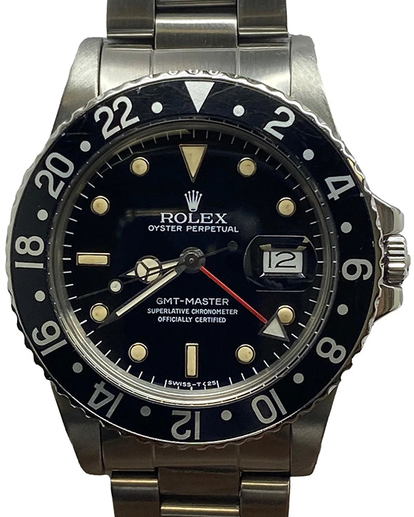 Rolex GMT-Master 40MM Black Dial Oyster Bracelet (16750)