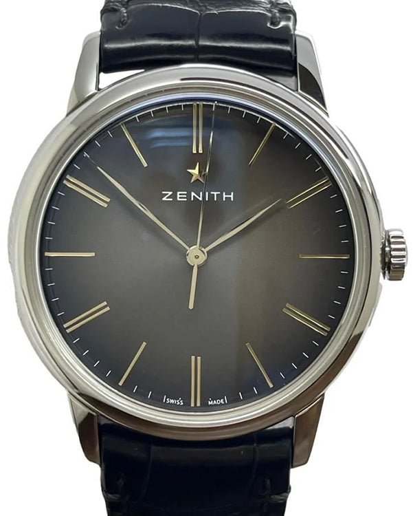 2020 Zenith Elite 39MM Grey Dial Leather Strap (03.2290.679)