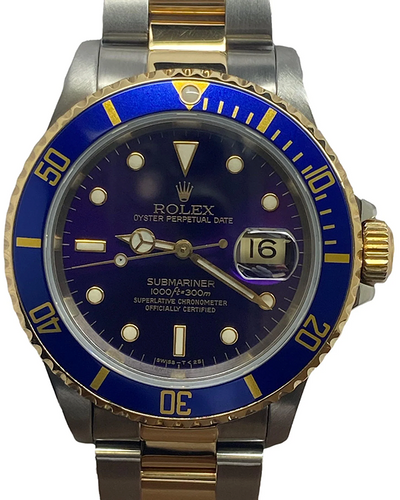 Rolex Submariner Date "Bluesy" 40MM Blue Dial Two-Tone Oyster Bracelet (16613)