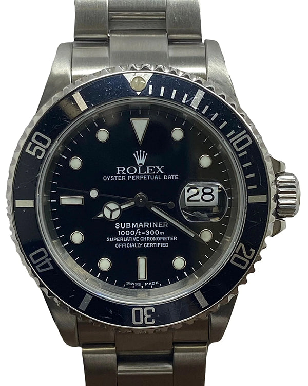 Rolex Submariner Date 40MM Black Dial Oyster Bracelet (16610)