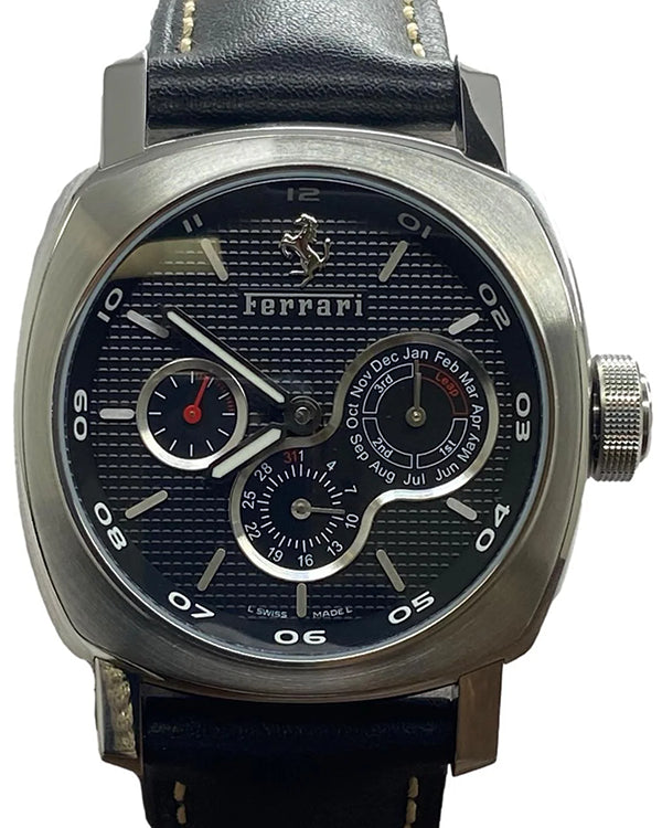 2016 Panerai Ferrari  Perpetual Calendar 60th Anniversary L.E. 45MM Black Dial Leather Strap (FER00015)