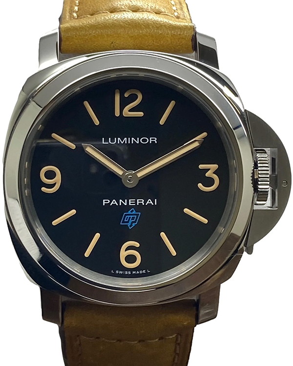 2015 Panerai Luminor Base Logo Acciaio "15th Anniversary" 44MM Black Dial Leather Strap (PAM00634)