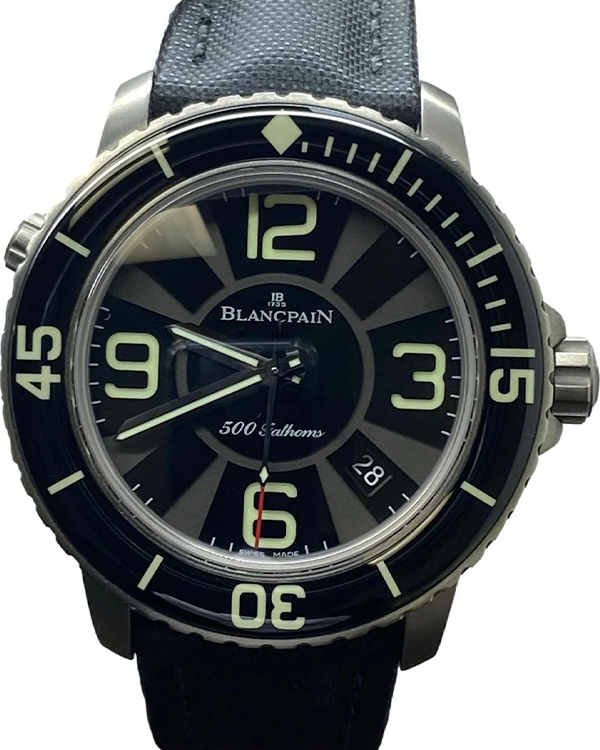 Blancpain 500 Fathoms Limited Edition 48MM Black Dial Textile Strap (50015-12B30-52B)