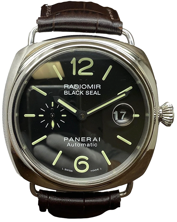 Panerai Radiomir "Black SEAL" 45MM Black Dial Aftermarket Leather Strap (PAM00287)