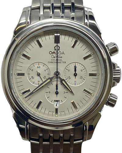 Omega De Ville Chronograph 41MM Silver Dial Steel Bracelet (4841.31.32)