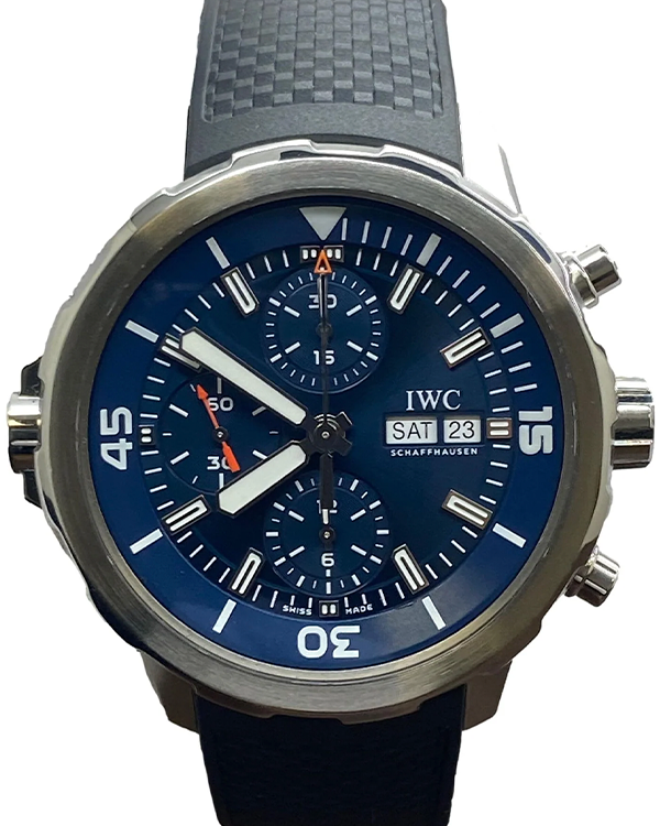 2018 IWC Schaffhausen Aquatimer "Jack Cousteau" 44MM Blue Dial Rubber Strap (IW376805)