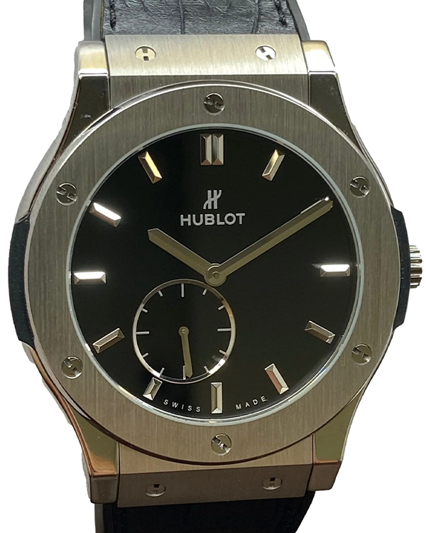 2016 Hublot Classic Fusion Ultra-Thin 45MM Black Dial Leather Strap (515.NX.1270.LR)