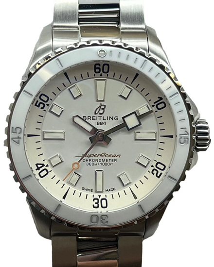 Breitling Superocean 36MM White Dial Steel Bracelet (A17377211A1S1)
