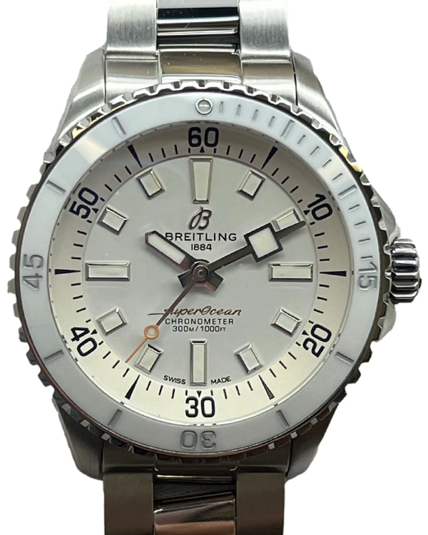 Breitling Superocean 36MM White Dial Steel Bracelet (A17377211A1S1)