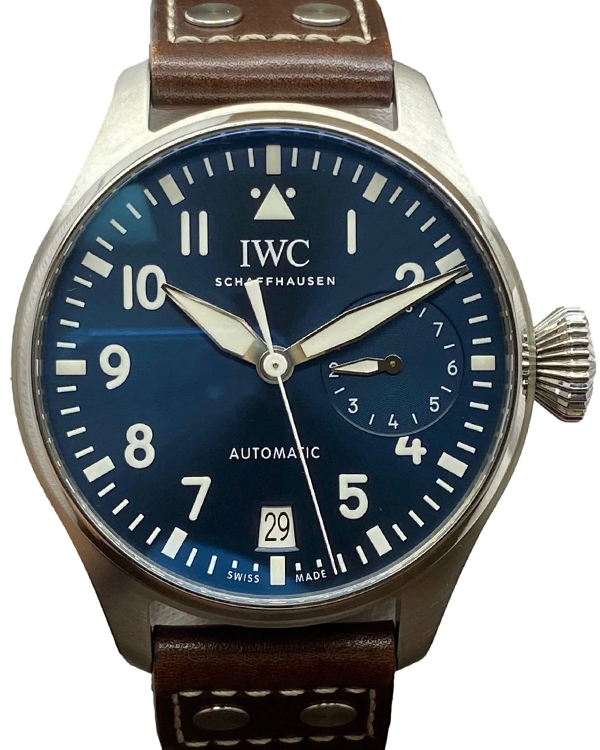 IWC Schaffhausen Big Pilot "Le Petit Prince" 46.2MM Blue Dial Leather Strap (IW500916)