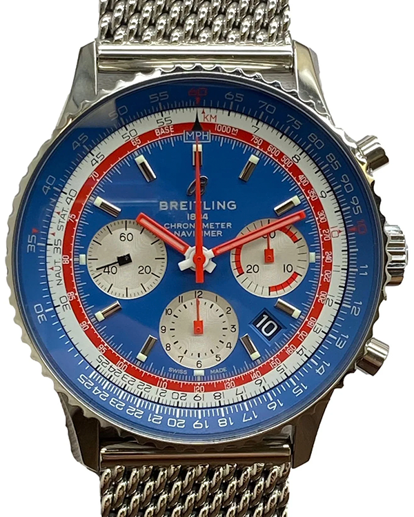 Breitling Navitimer B01 PAN AM 43MM Blue Dial Steel Bracelet (AB01212B1C1)