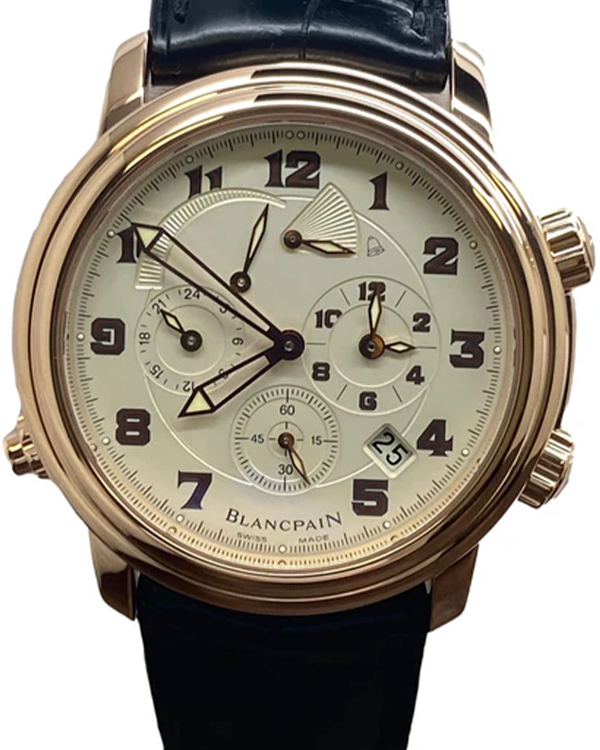 2021 Blancpain Leman Reveil GMT 40MM White Dial Leather Strap (2042-3642-M)