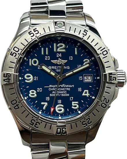 Breitling Superocean 42MM Blue Dial Steel Bracelet (A17360)