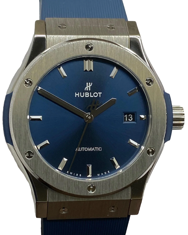 Hublot Classic Fusion 45MM Blue Dial Rubber Strap (511.NX.7170.LR)