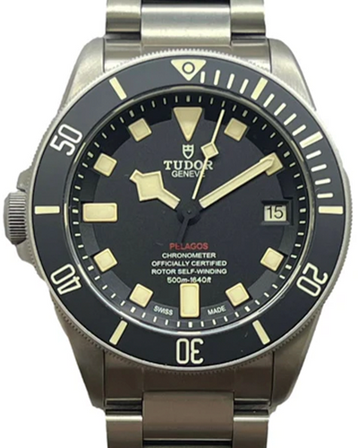 Tudor Pelagos LHD "Left Handed" 42MM Black Dial Titanium Bracelet (25610TNL)