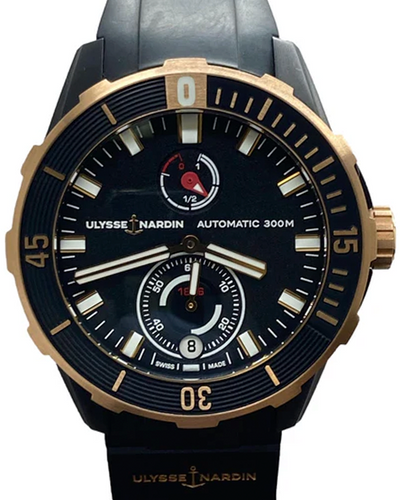 2023 Ulysse Nardin Marine Diver Chronometer 44MM Black Dial Rubber Strap (1185-170)