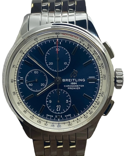 2019 Breitling Premier 42MM Blue Dial Steel Bracelet (A13315351C1A1)