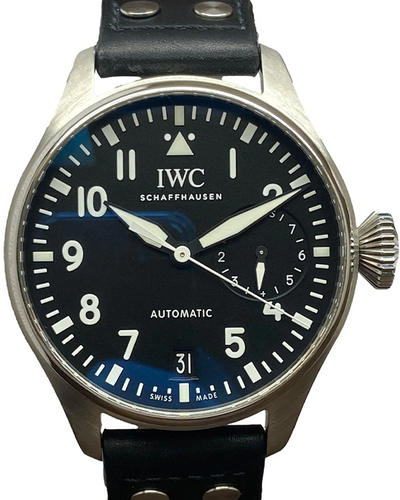 2024 IWC Schaffhausen Pilot 46.2MM Black Dial Leather Strap (IW501001)