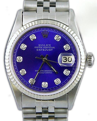 Rolex Datejust 36MM Aftermarket Blue Dial Jubilee Bracelet (16014)