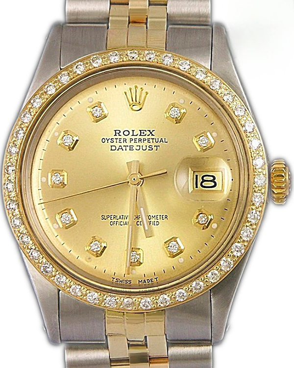 Rolex Datejust 36MM Aftermarket Champagne Dial Two-Tone Jubilee Bracelet (16013)