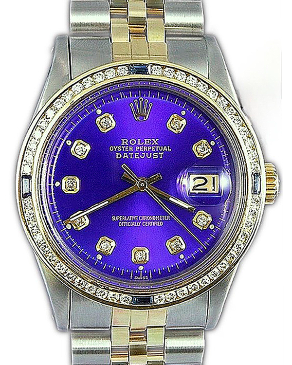 Rolex Datejust 36MM Aftermarket Blue Dial Two-Tone Jubilee Bracelet (16013)