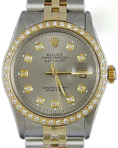 Rolex Datejust 36MM Aftermarket Slate Dial Two-Tone Jubilee Bracelet (16013)