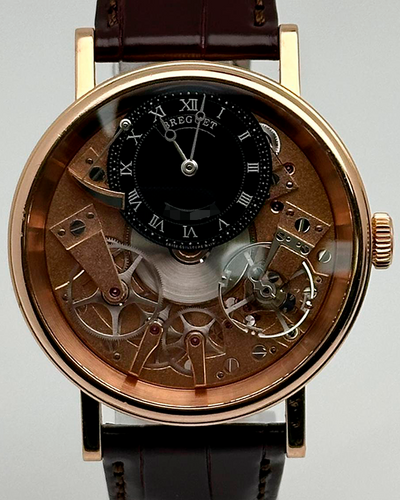 Breguet Tradition 40MM Skeleton Dial Leather Strap (7057BR/R9/9W6)