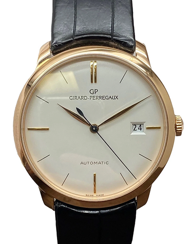 Girard Perregaux 1966 Classique 38MM Silver Dial Leather Strap (49525-52-131-BK6A)