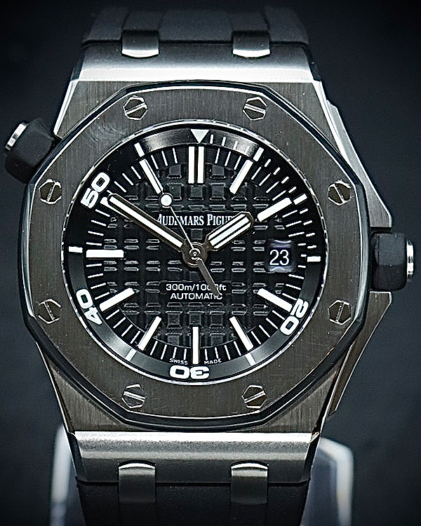 2013 Audemars Piguet Royal Oak Offshore Diver 42MM Black Dial Rubber Strap (15703ST.OO.A002CA.01)