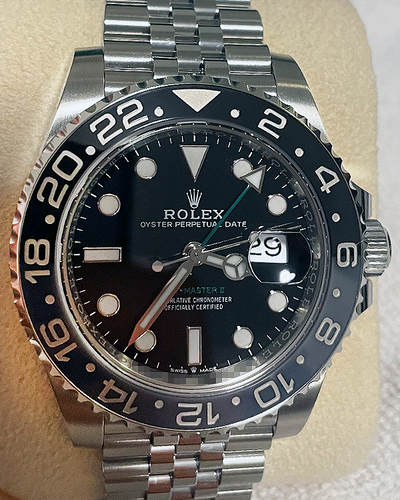 2024 Rolex GMT-Master II "Bruce Wayne" 40MM Black Dial Jubilee Bracelet (126710GRNR)