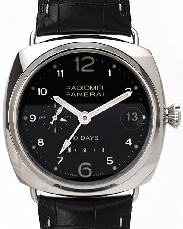 2015 Panerai Radiomir 10 Days GMT 45MM Black Dial Leather Strap (PAM00496)