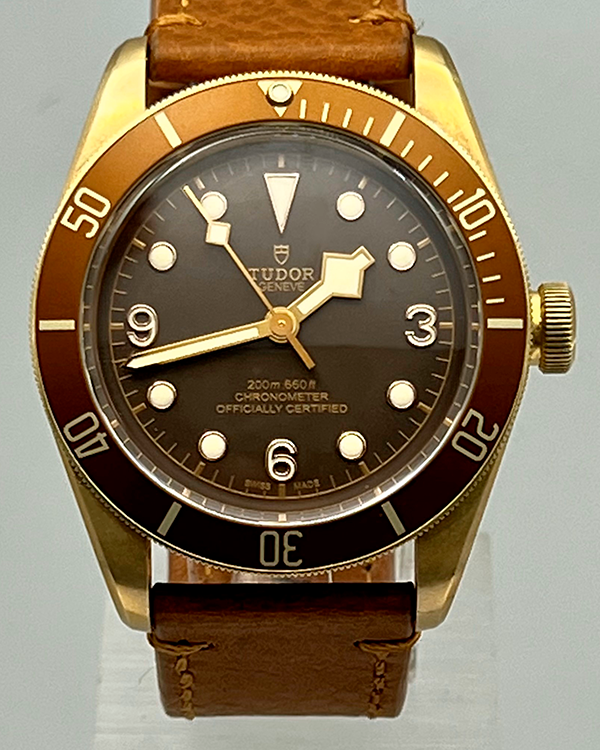 No Reserve - 2017 Tudor Heritage Black Bay Bronze 43MM Brown Dial Leather Strap (79250BM)