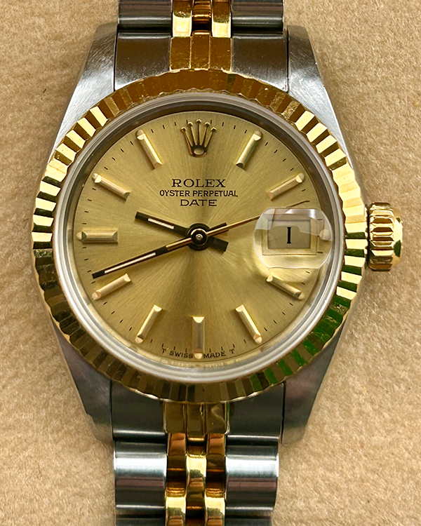 Rolex Lady-Datejust 26MM Champagne Dial Two-Tone Jubilee Bracelet (69173)