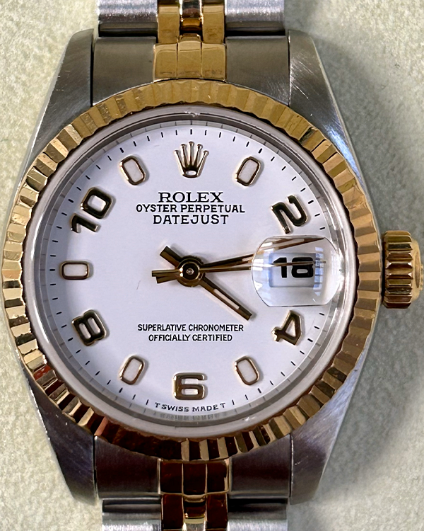 Rolex Lady-Datejust 26MM White Dial Two-Tone Jubilee Bracelet (69173)