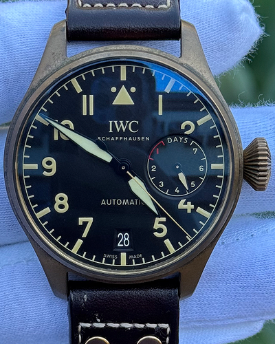 IWC Schaffhausen Big Pilot L.E. 46.2MM Black Dial Leather Strap (IW501005)