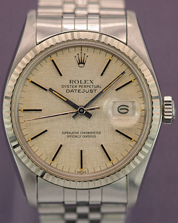 1978 (C Serial) Rolex Datejust Vintage 36MM Silver Linen Dial Jubilee Bracelet (16014)