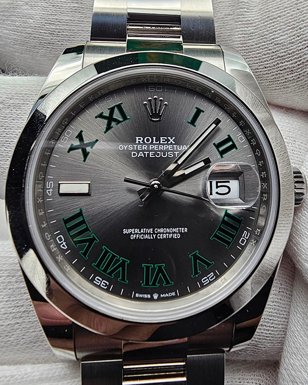 2024 Rolex Datejust "Wimbledon" 41MM Slate Dial Oyster Bracelet (126300)