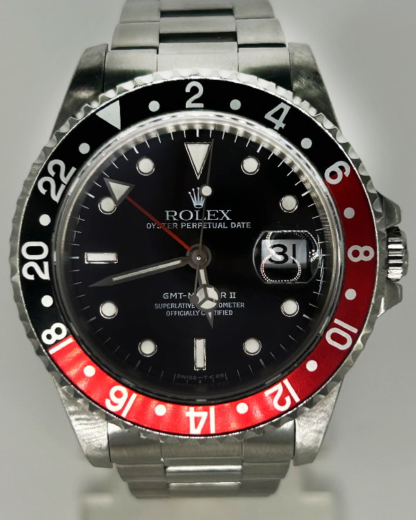 Rolex GMT-Master II "Coke" 40MM Black Dial Oyster Bracelet (16710)