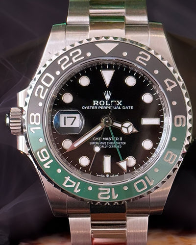 2024 Rolex GMT-Master II  "Sprite" 40MM Black Dial Oyster Bracelet (126720VTNR)